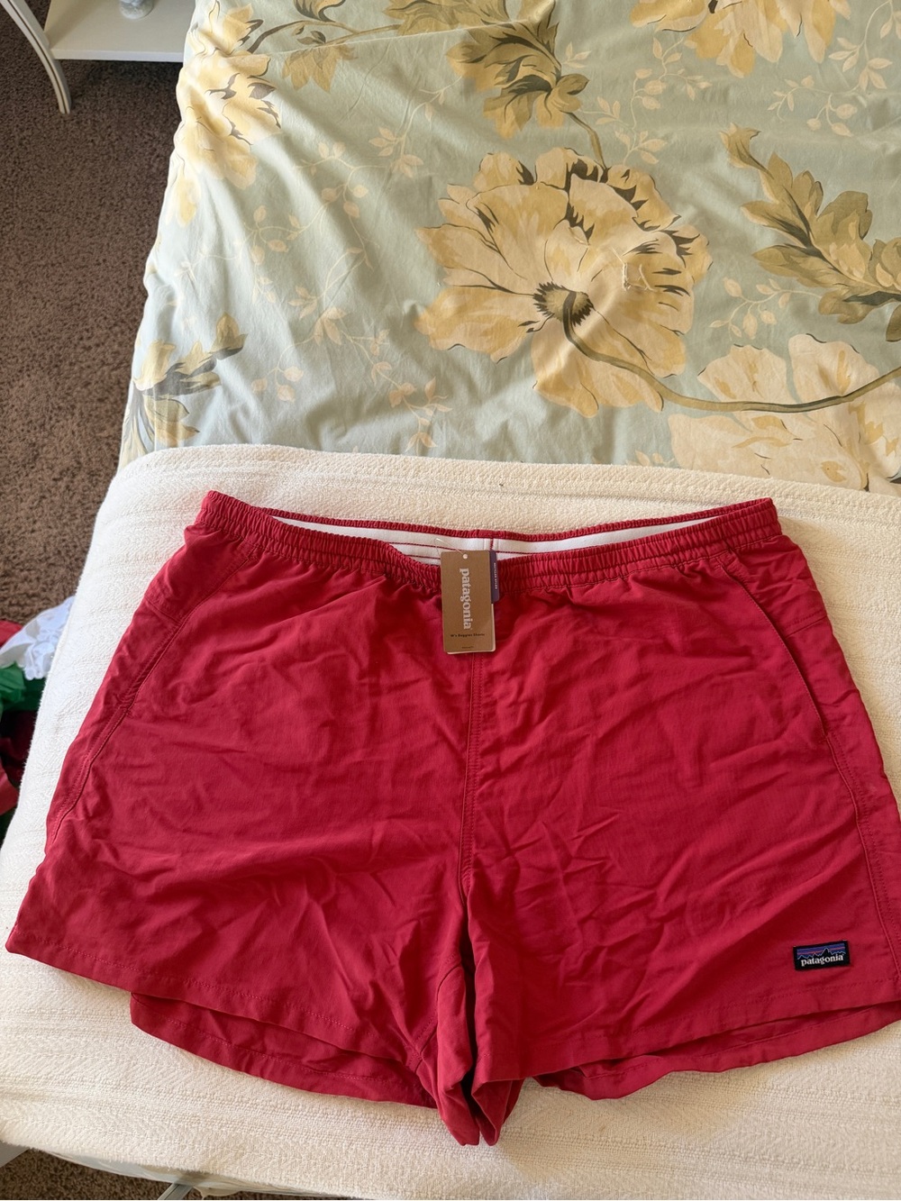 Patagonia Women's Red Baggies Athletic Shorts